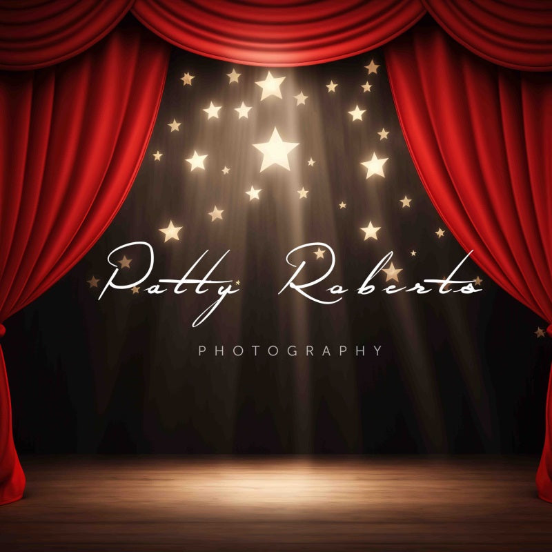 Kate Étoiles Scène Rouge Lumière Toile de fond Conçu par Patty Robert