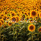 Kate Tournesols Jaune Été Toile de fond Conçu par Patty Robert - Kate Backdrop FR