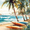 Kate Surf Été Mer Plage Toile de fond Conçu par Patty Robert - Kate Backdrop FR