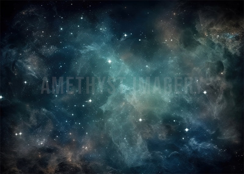 Kate Bleu Galaxie Univers Toile de fond conçu par Angela Marie Photographie