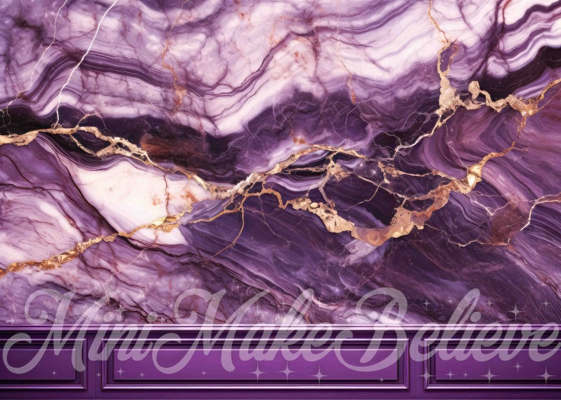 Kate Mur de Marbre Violet Toile de fond conçue par Mini MakeBelieve