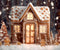 Kate Maison de pain d'épice Brun Neige Toile de fond Conçu par Chain Photographie - Kate Backdrop FR