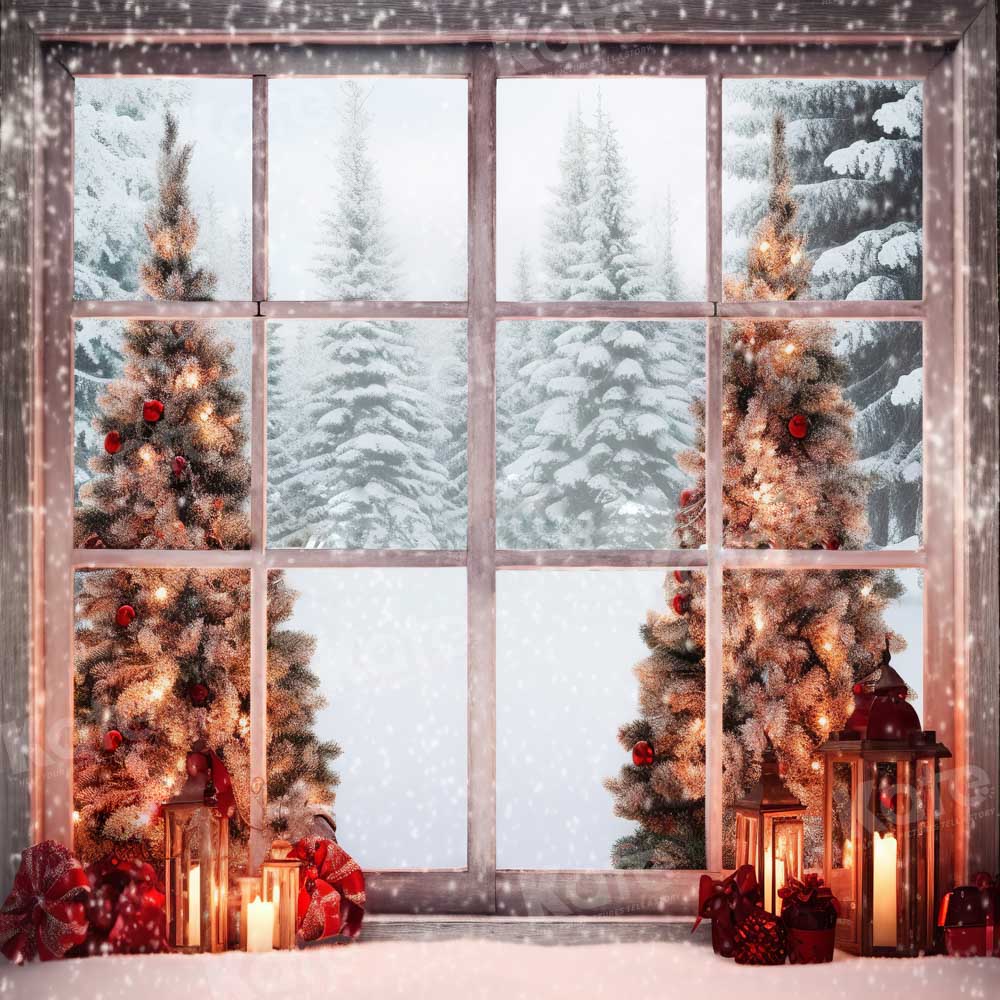 Kate Sapin de Noël Hiver Fenêtre Lumière Toile de fond Conçu par Chain Photographie