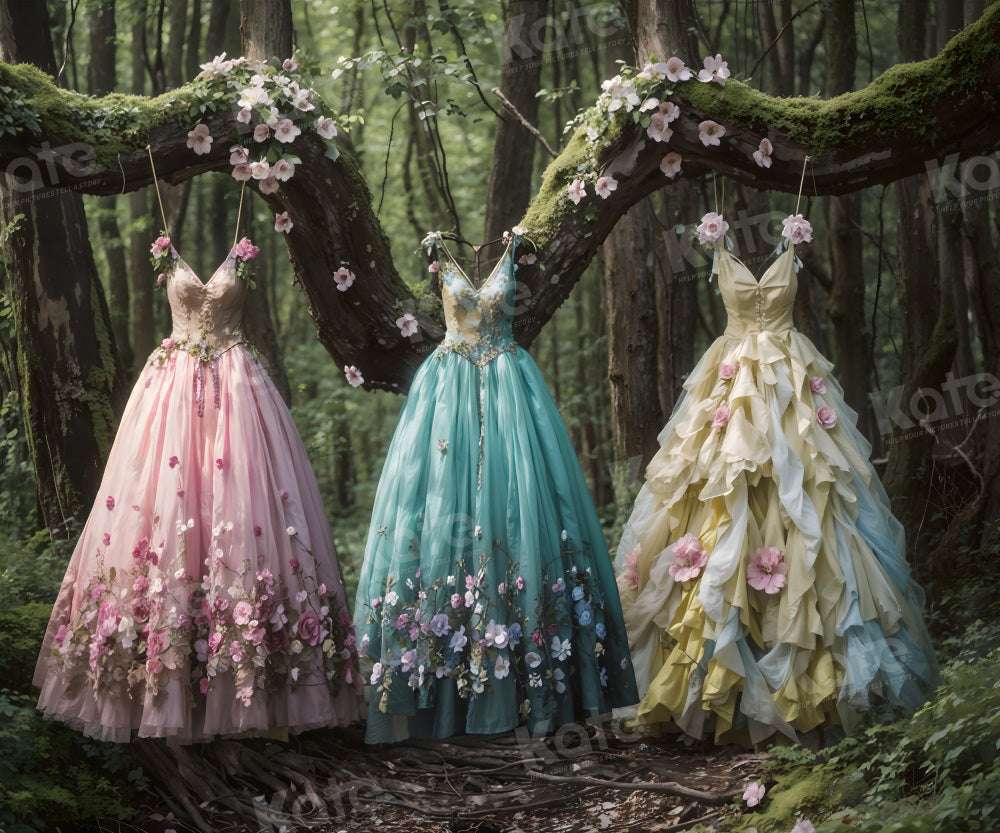 Kate Forêt Printemps Robe de Fée Toile de fond pour la photographie - Kate Backdrop FR