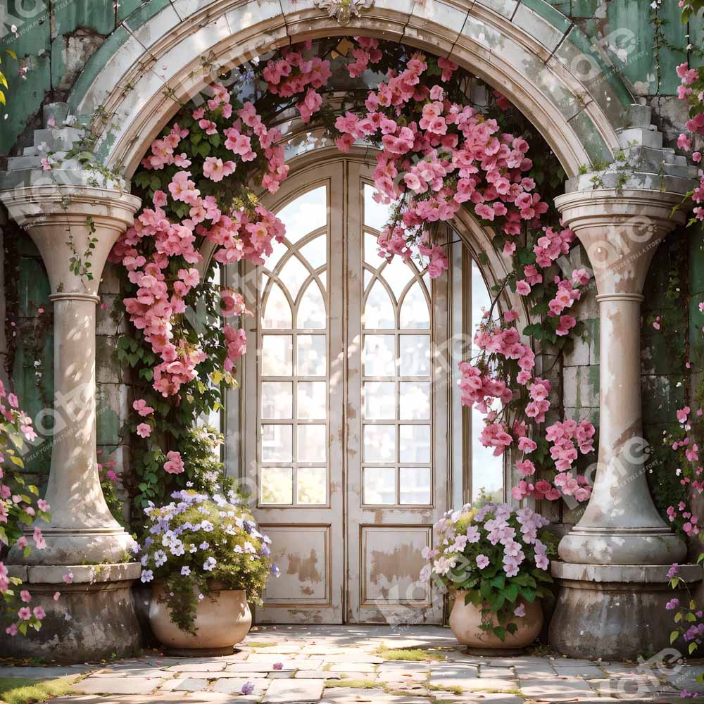 Kate Arche de fleurs Fenêtre Mariage Toile de fond pour la photographie - Kate Backdrop FR