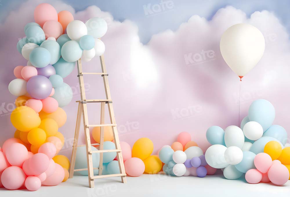 Kate Ballons Été Anniversaire Nuage Toile de fond Conçu par Chain Photographie