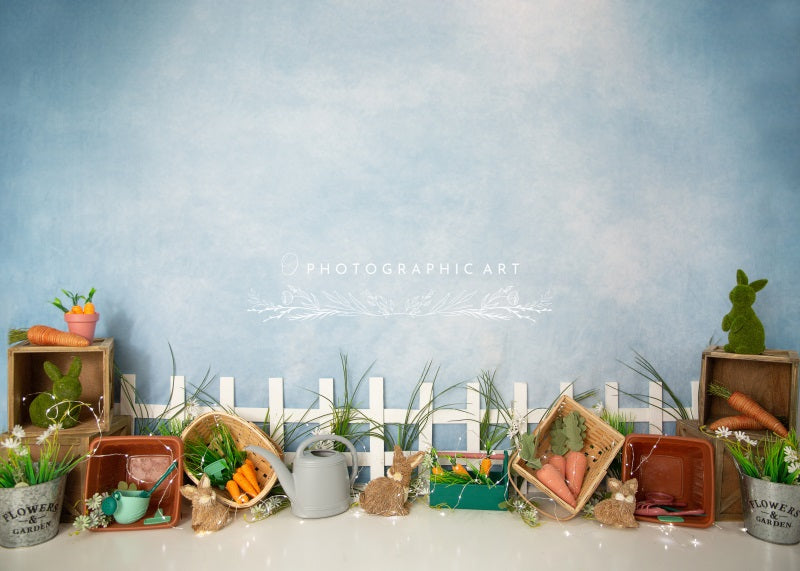 Kate Jardin Lapins Pâques Carottes Toile de fond conçue par Jenna Onyia