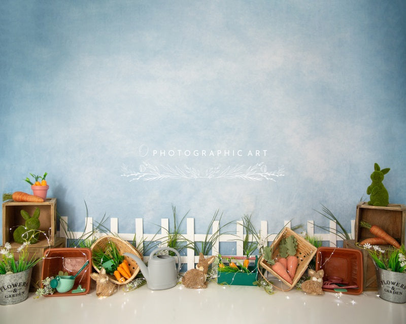 Kate Jardin Lapins Pâques Carottes Toile de fond conçue par Jenna Onyia