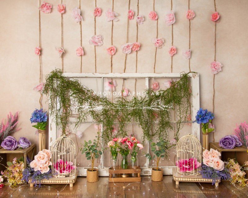 Kate Rustique Floral Bohème Toile de fond conçue par Jenna Onyia