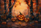 Kate Halloween Citrouilles Automne Forêt Toile de fond Conçu par Chain Photographie - Kate Backdrop FR