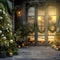 Kate Sapin de Noël Fenêtre Nuit Toile de fond Conçu par Chain Photographie - Kate Backdrop FR