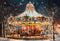 Kate Carrousel Noël Lumière Enfant Toile de fond Conçu par Chain Photographie - Kate Backdrop FR