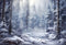 Kate Hiver Extérieur Neige Forêt Arbre Toile de fond pour la photographie - Kate Backdrop FR