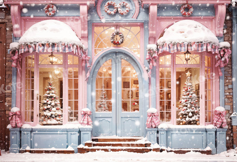 Kate Sapin de Noël Boutique Rose Neige Toile de fond pour la photographie - Kate Backdrop FR