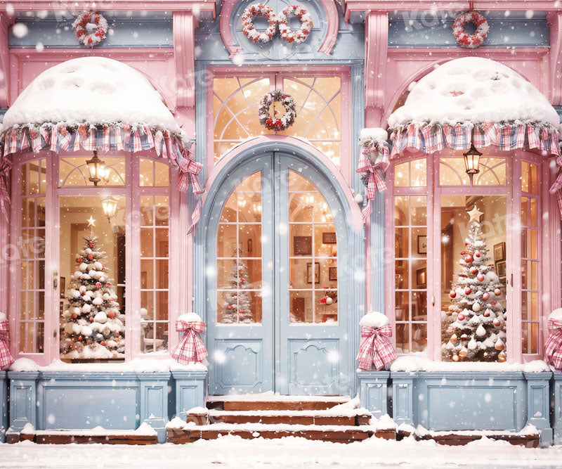 Kate Sapin de Noël Boutique Rose Neige Toile de fond pour la photographie - Kate Backdrop FR
