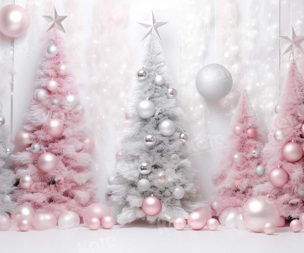 Kate Sapin de Noël Mur Argent Toile de fond Conçu par Chain Photographie - Kate Backdrop FR