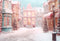 Kate Rose Noël Ville Rue Neige Bonbons Toile de fond pour la photographie - Kate Backdrop FR