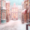 Kate Rose Noël Ville Rue Neige Bonbons Toile de fond pour la photographie - Kate Backdrop FR