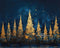 Kate Bleu Doré Arbre Peint Toile de fond conçue par Mandy Ringe - Kate Backdrop FR