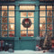 Kate Bleu Noël Boutique Toile de fond conçue par Mandy Ringe - Kate Backdrop FR