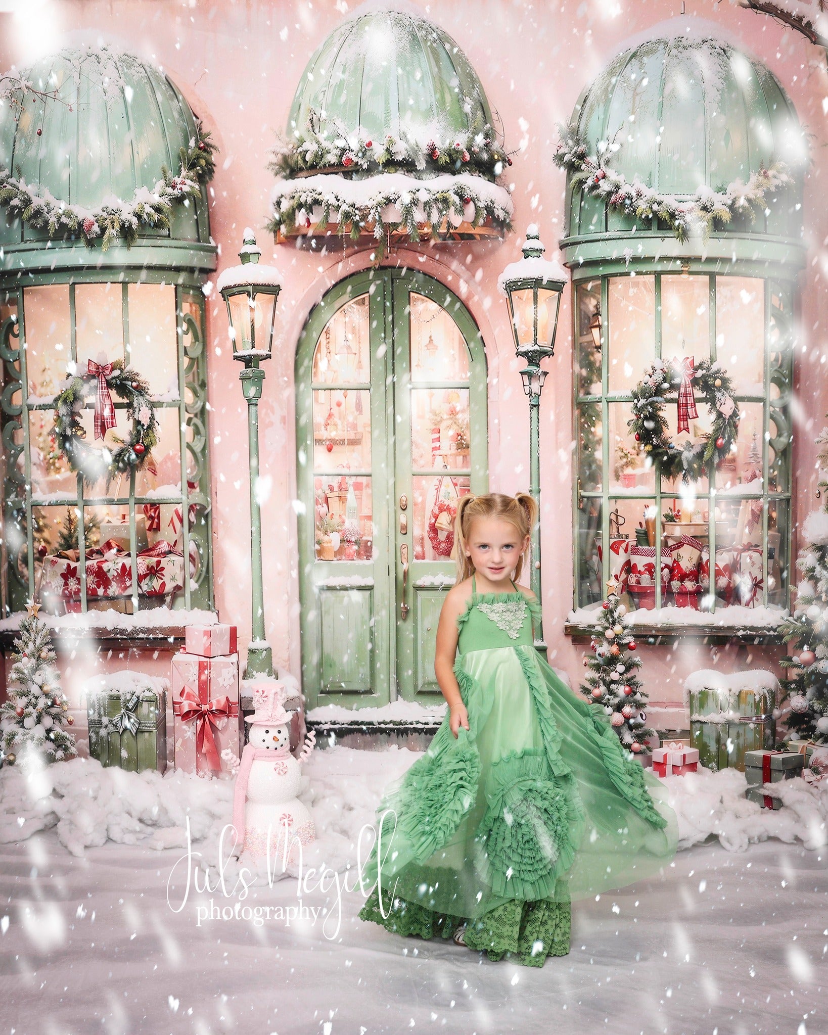 Offres Éclair #2 Kate Noël Maison Rose Neige Cadeaux Toile de fond Conçu par Chain Photographie - Kate Backdrop FR