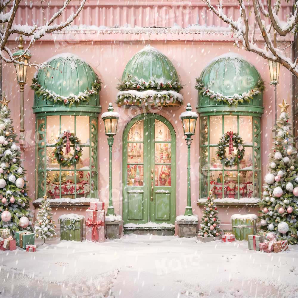 Kate Noël Maison Rose Neige Cadeaux Toile de fond Conçu par Chain Photographie