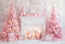 Kate Sapin de Noël Rose Bougie Cheminée Toile de fond conçu par Emetselch - Kate Backdrop FR