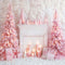 Kate Sapin de Noël Rose Bougie Cheminée Toile de fond conçu par Emetselch - Kate Backdrop FR