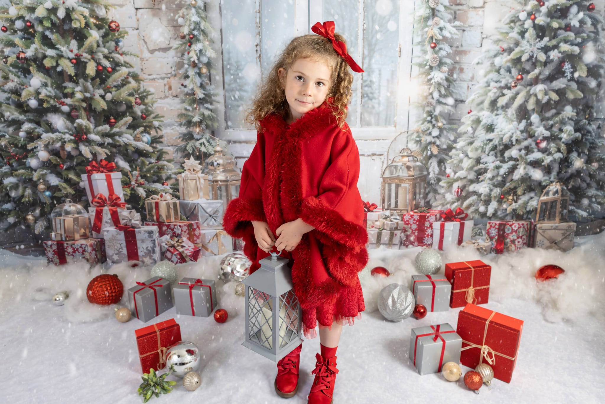 Offres Éclair Kate Noël Arbres Neige Porte Toile de fond en Laine conçu par Emetselch - Kate Backdrop FR