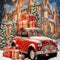Kate Noël Cadeaux Rouge Voiture Maison Toile de fond Conçu par Chain Photographie - Kate Backdrop FR