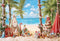 Kate Noël Plage Mer Arbre Toile de fond conçu par Emetselch - Kate Backdrop FR