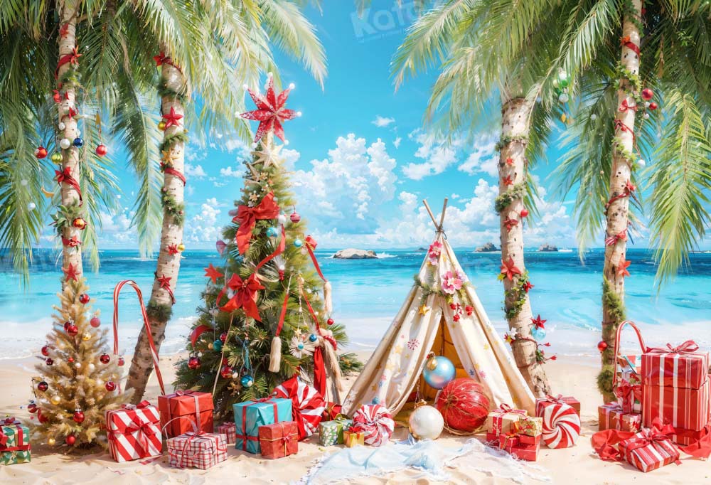 Kate Noël Plage Tente Arbre Toile de fond conçu par Emetselch - Kate Backdrop FR