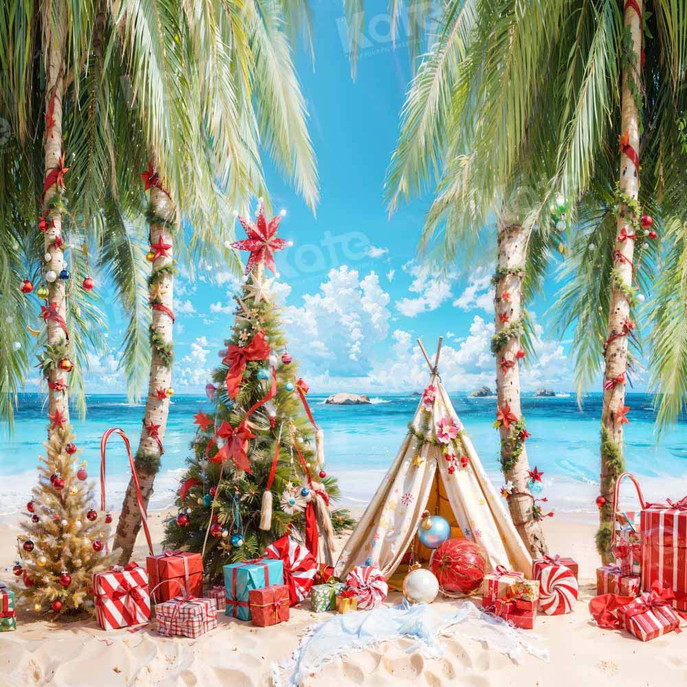 Kate Noël Plage Tente Arbre Toile de fond conçu par Emetselch - Kate Backdrop FR