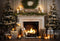 Kate Noël Cheminée Cadeaux Arbres Toile de fond conçu par Emetselch - Kate Backdrop FR