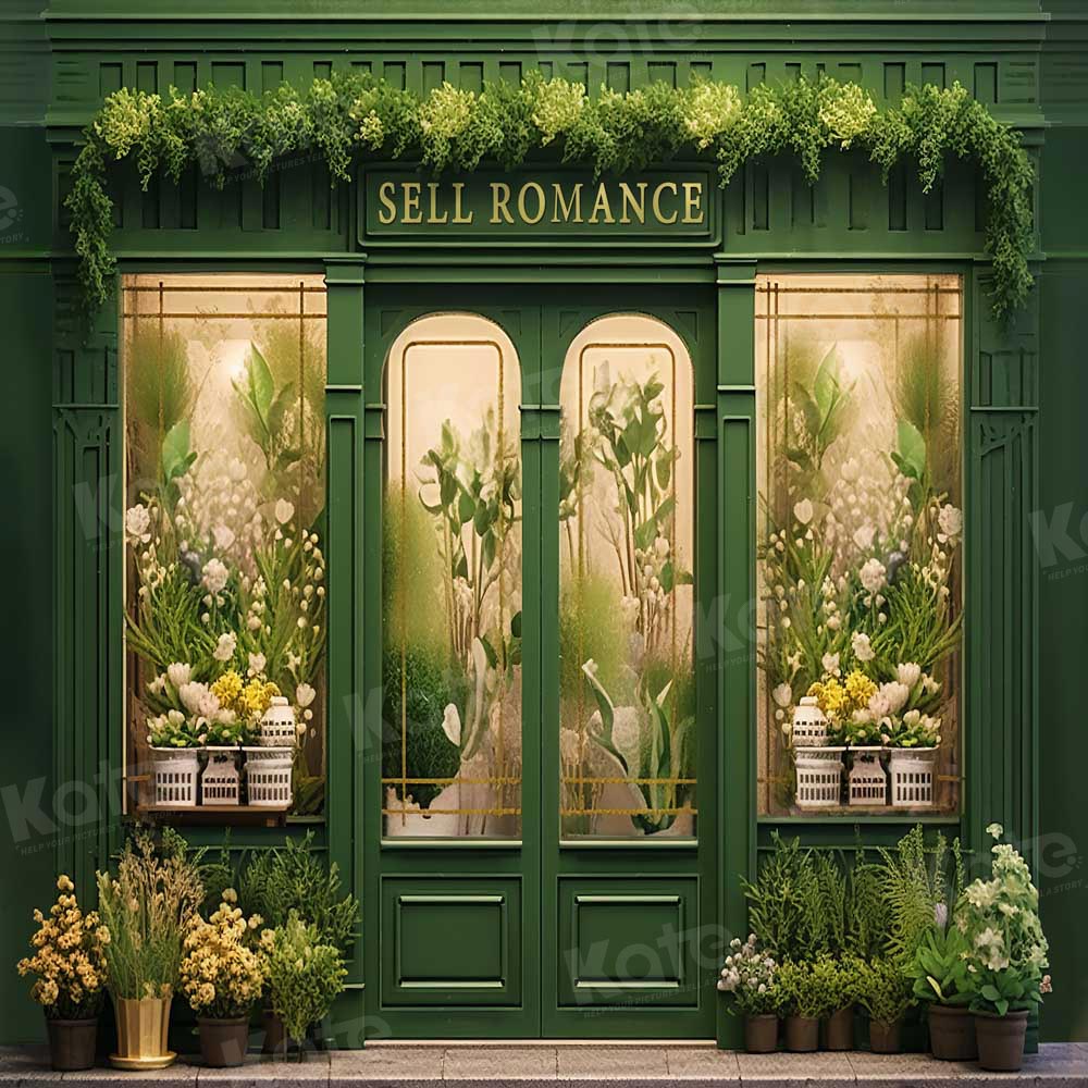 Kate Plante Verte Magasin Romance Toile de fond Conçu par Chain Photographie - Kate Backdrop FR