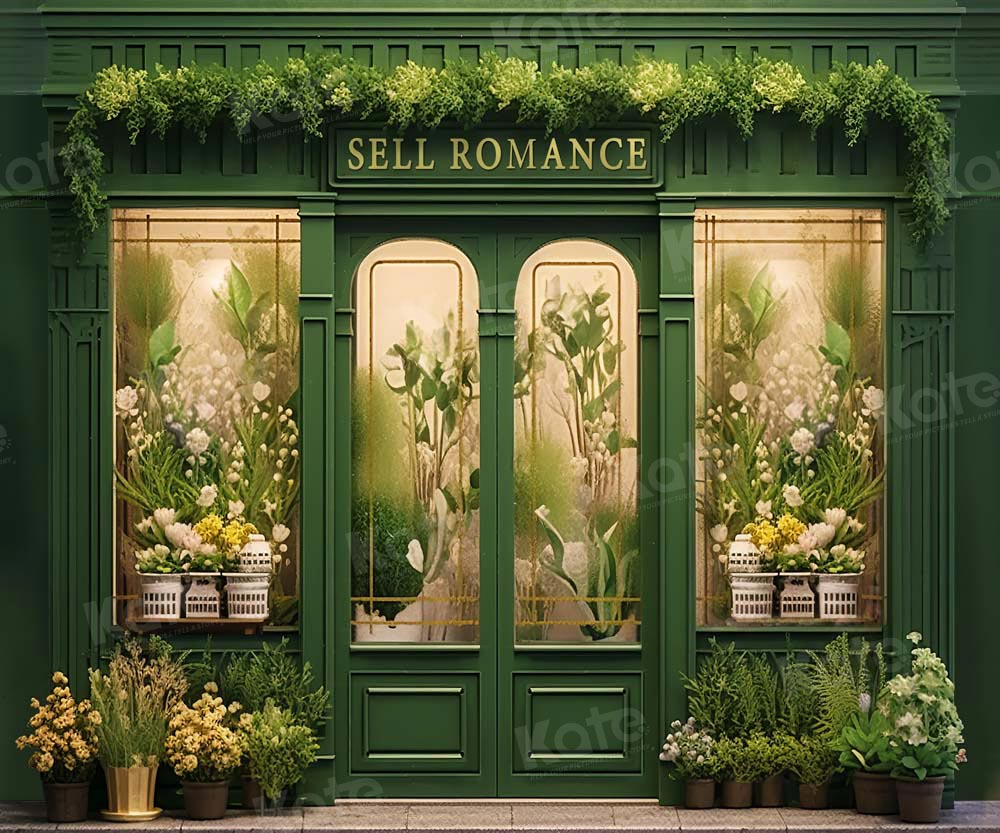 Kate Plante Verte Magasin Romance Toile de fond Conçu par Chain Photographie - Kate Backdrop FR