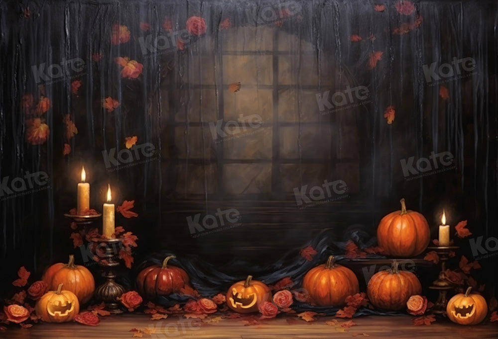 Kate Halloween Citrouilles Chambre Toile de fond Conçu par Chain Photographie
