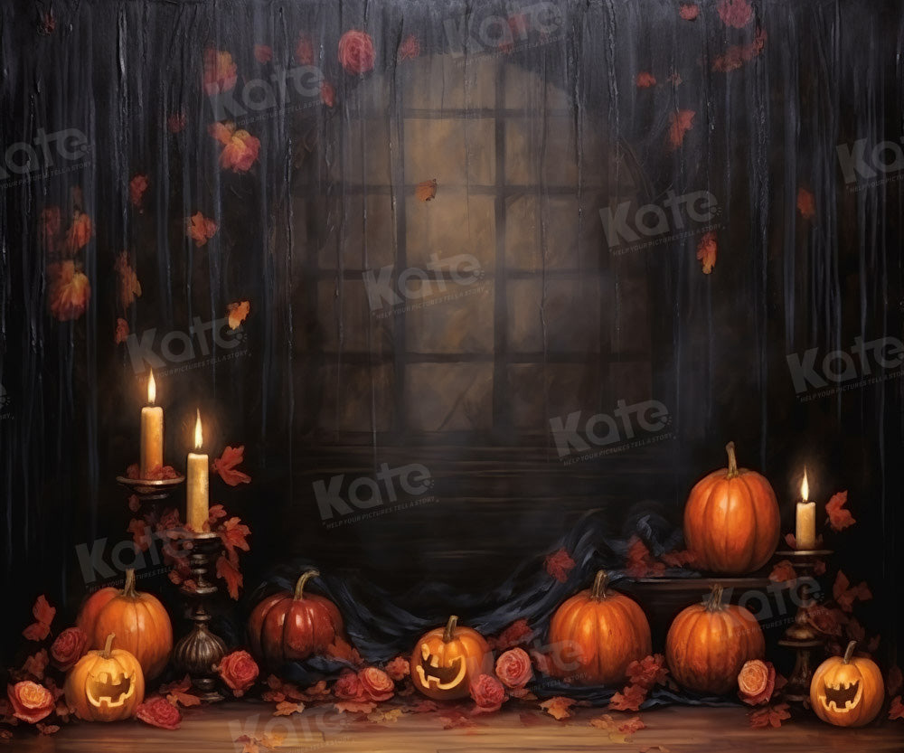 Kate Halloween Citrouilles Chambre Toile de fond Conçu par Chain Photographie - Kate Backdrop FR