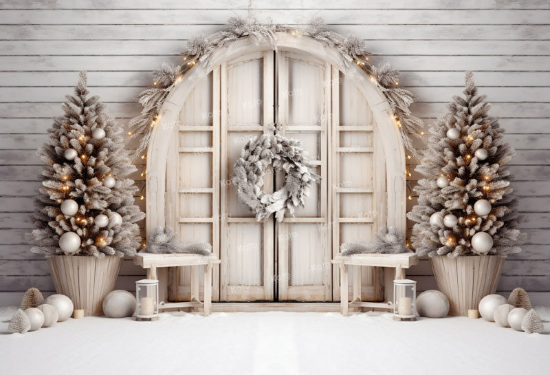 Kate Blanc Noël Grange Toile de fond pour la photographie - Kate Backdrop FR
