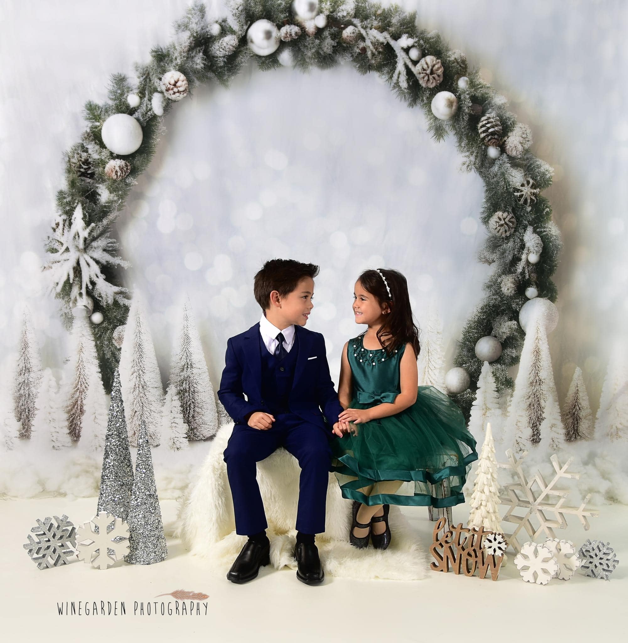Kate Blanc Noël Bokeh Anniversaire Toile de fond pour la photographie - Kate Backdrop FR