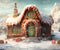 Kate Maison de bonbons Hiver Neige Toile de fond pour la photographie - Kate Backdrop FR