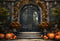 Kate Automne Citrouille Porte Cour Toile de fond pour la photographie - Kate Backdrop FR
