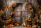Kate Automne Citrouille Porte Grange Toile de fond pour la photographie - Kate Backdrop FR