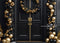 Kate Élégant Noir Or Noël Porte Toile de fond conçue par Mandy Ringe - Kate Backdrop FR
