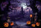 Kate Halloween Citrouilles Nuit Château Toile de fond Conçu par Chain Photographie - Kate Backdrop FR