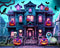 Kate Halloween Château Fantôme Toile de fond conçue par Mini MakeBelieve - Kate Backdrop FR