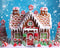Kate Coloré Maison de pain d'épice Neige Toile de fond conçue par Mini MakeBelieve - Kate Backdrop FR