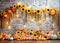 Kate Citrouille Tournesol Mur de briques Toile de fond conçue par Mini MakeBelieve - Kate Backdrop FR