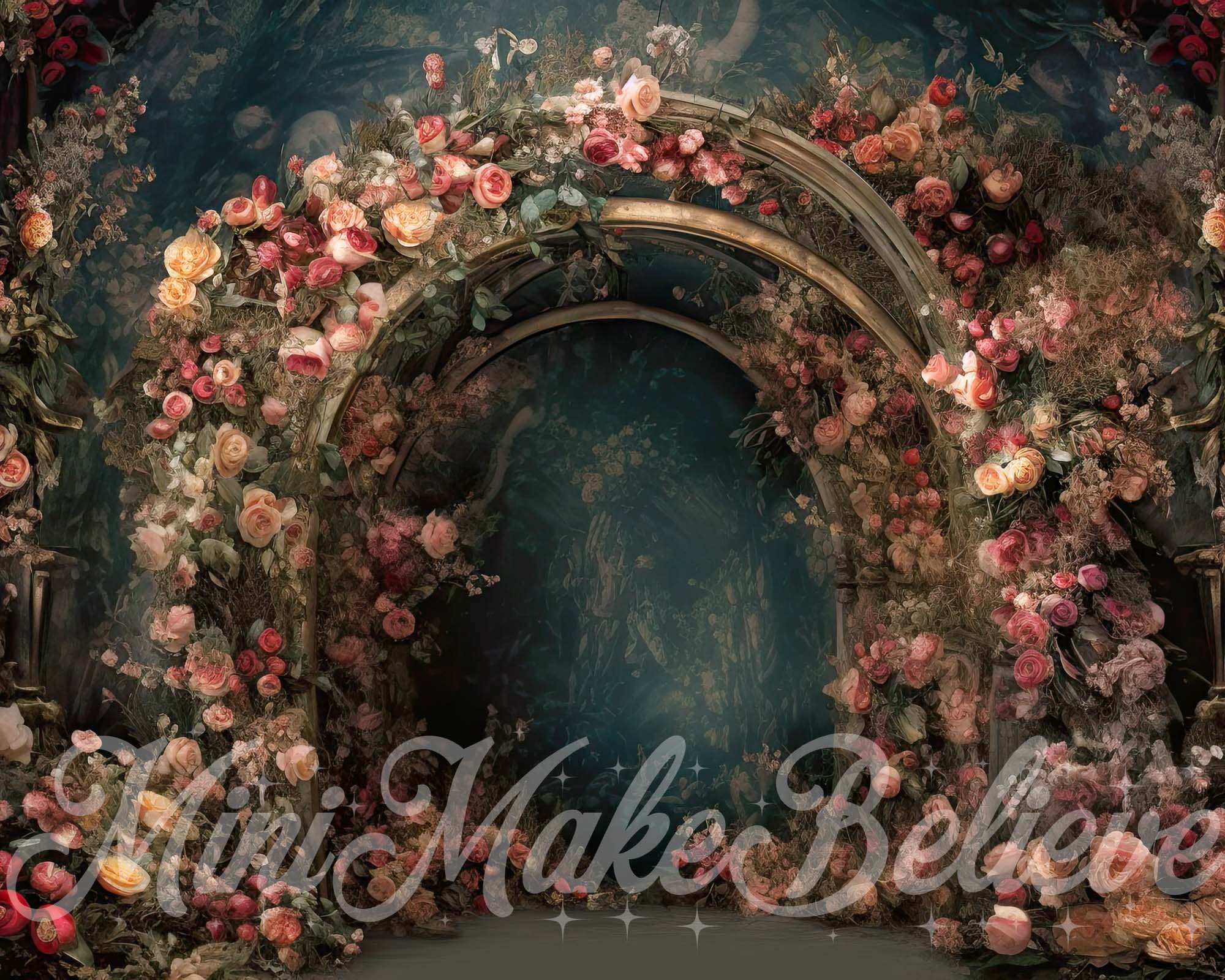 Kate Beaux-Arts Luxe Arche florale Toile de fond conçue par Mini MakeBelieve