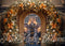 Kate Arche florale Lumières Noël Hiver Toile de fond conçue par Mini MakeBelieve - Kate Backdrop FR